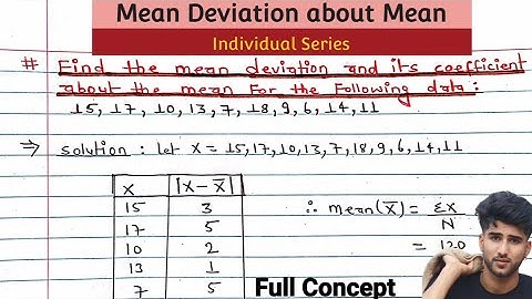 find mean deviation about mean and it