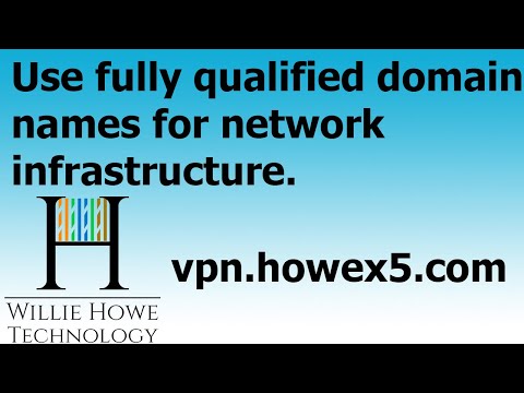 Use fully qualified domain names for network infrastructure - With UniFi Example