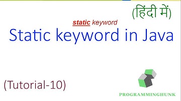 static keyword in java Hindi (हिंदी में)|static methods|static fields|static blocks| latest 2020