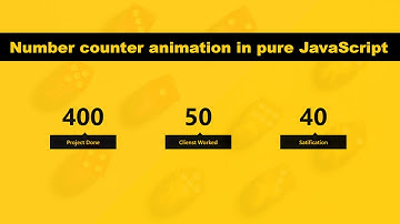 Animated Counter With JavaScript HTML CSS