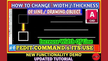 #4_ How to change width/Thickness of line. Use of "PEDIT" command in autocad. #autocadtipsandtricks 