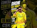 💛🏏 THALA Is Back Tomorrow 😈🔥 | Dhoni Comeback Anthem 👑⚡| #ipl #ipl2026 #mahi