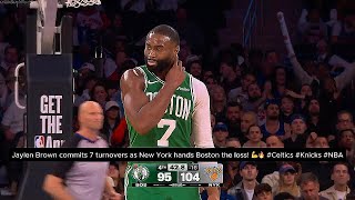Jaylen Browns Costly 7 Turnovers Vs Knicks Celtics Fall 95-105 At Msg