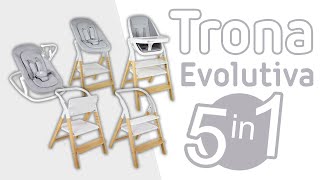 Trona bebe Alaia Evolutiva 5 en 1 - Funciones y características!