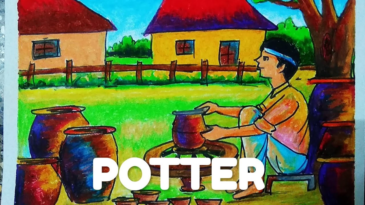 How to draw potter scenery#Dot lines creation - YouTube