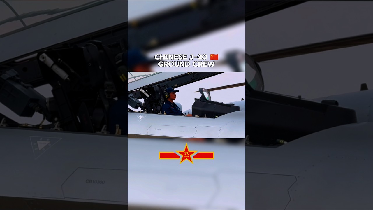 J-20 Ground Crew 🇨🇳 Chinese Stealth Air Superiority Fighter 🇨🇳 Chengdu J20 Mighty Dragon Canopy