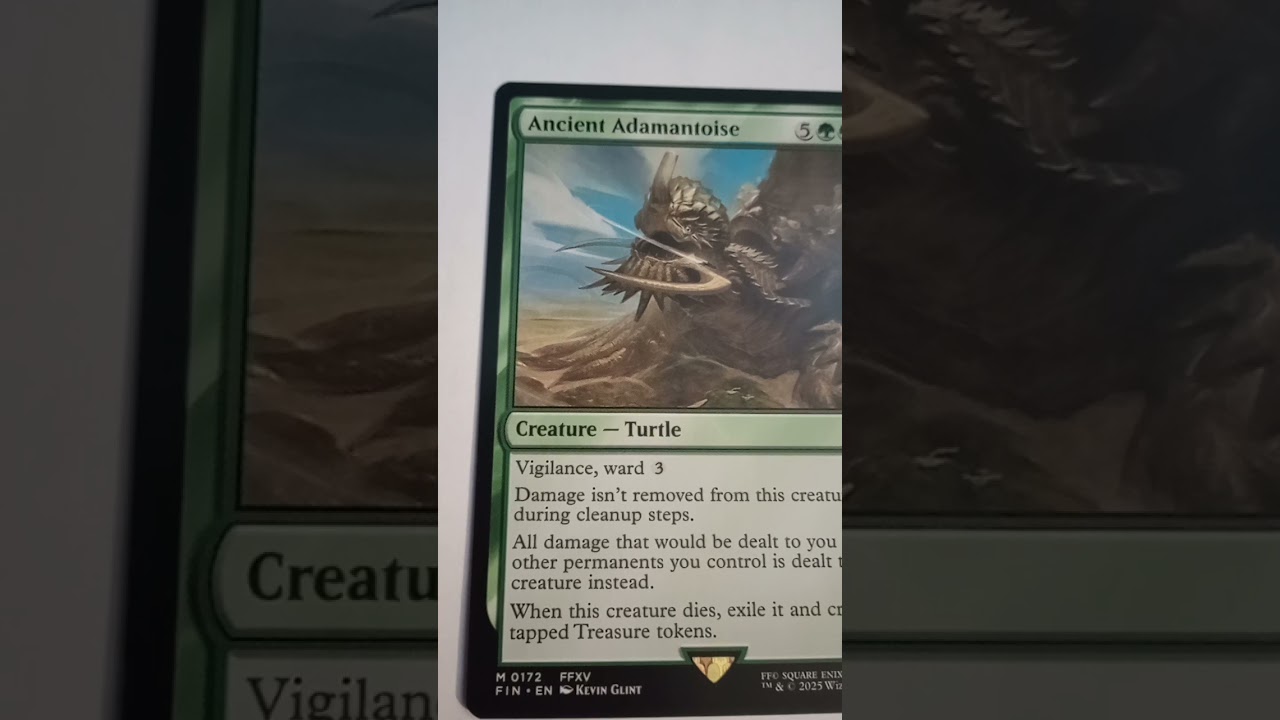 Final Fantasy 15 Ancient Adamantoise MTG card - YouTube