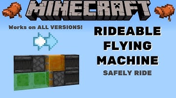 Rideable Flying Machine - Minecraft [Tutorial] All Versions