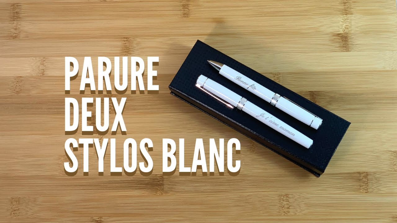 Deux Parures De Stylos - Métal Noir - Occasion Bon état - Idéal Pour Bureau Ou Cadeau