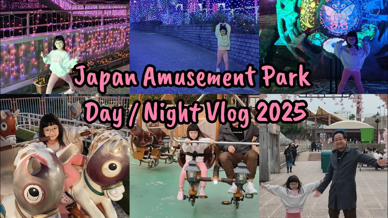 Japan Amusement Park Day / Night Vlog 2025
