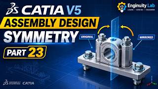 Symmetry Feature Explained | CATIA V5 Assembly Design Part 23 | Beginner Tutorial