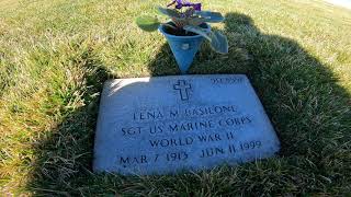 Widow of USMC Legend Gunnery Sergeant John Basilone Gravesite - Sgt. Lena M. Basilone