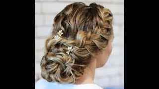 Beautiful braided wedding hairstyle