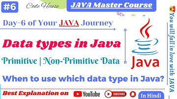 #6 Data types in Java language | What is Data Types in Java | Primitive Data | Non-Primitive Data