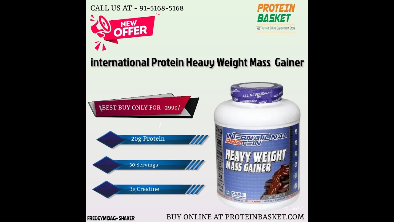 INTERNATIONAL PROTEIN HEAVY WEIGHT MASS GAINER Review By www.proteinbasket.com