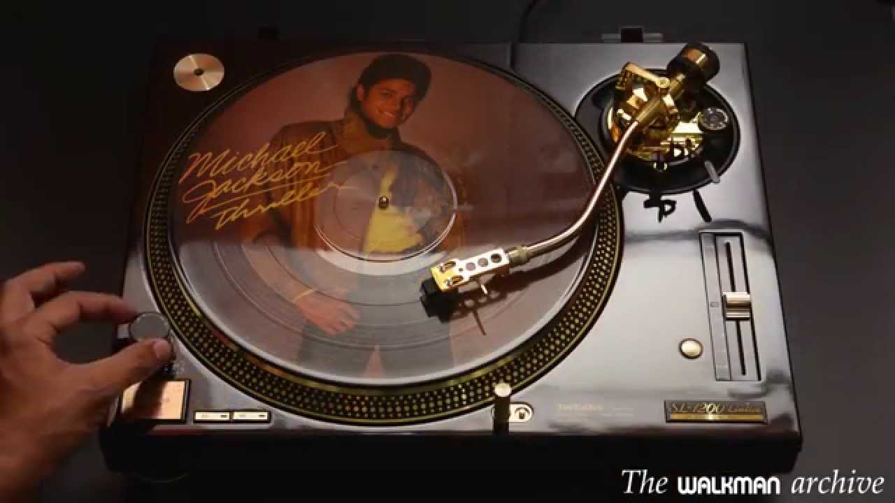 Michael Jackson Thriller vinyl picture disc on a gorgeus Technics LTD Gold YouTube