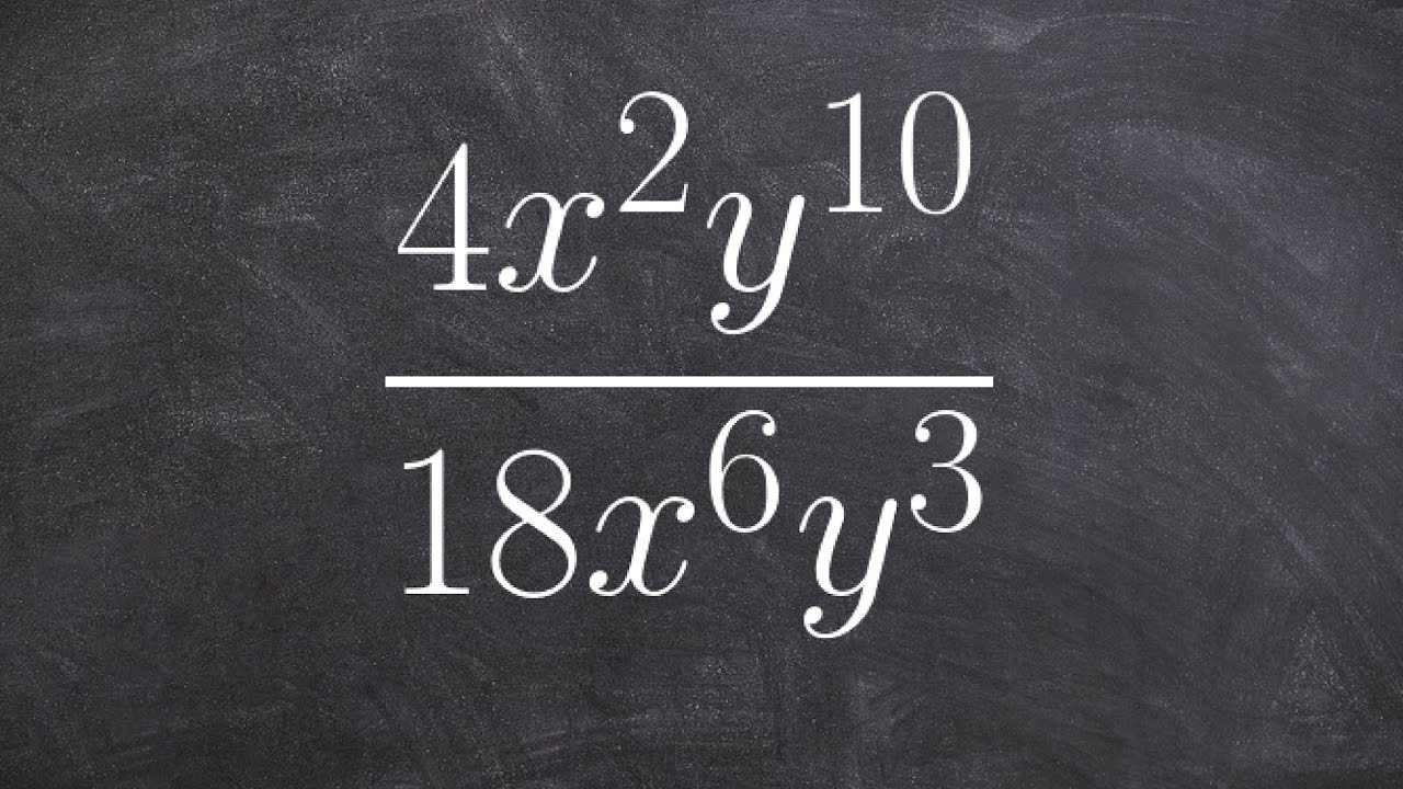Simplify an expression by applying quotient rule of exponents - YouTube