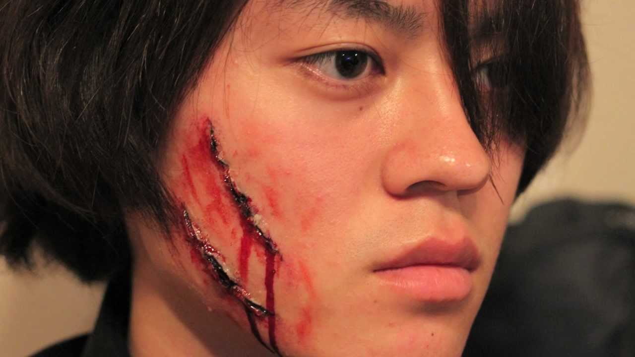 SFX 特殊メイク チュートリアル 顔の傷 Facial Wound Tutorial YouTube