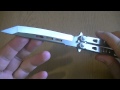 Нож Microtech Tachyon II Tanto Titanium Balisong Butterfly Knife (4.5" Satin Plain)