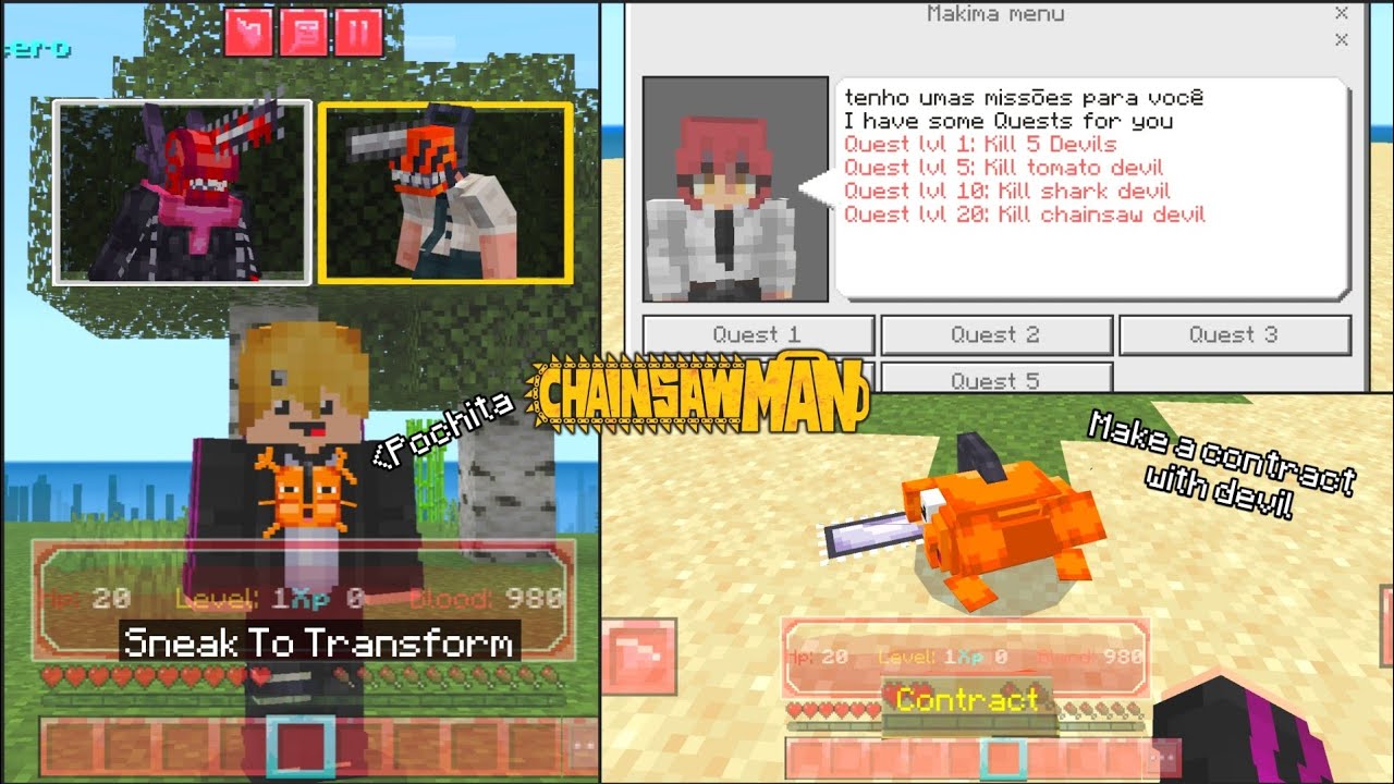 Chainsaw Man Update For Minecraft PE | New Devil!