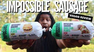NEW Impossible Sausage Vegan Product Review | Savory & Spicy | Vlog