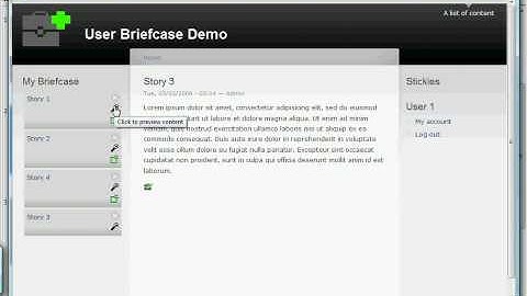 Drupal - User Briefcase Module Demonstration