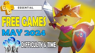 PS Plus Essential Games May 2024 | Free Games PS4, PS5 - Platinum Difficulty & Time - Easy Platinum!