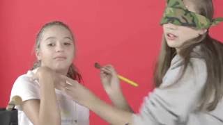 blindfolded makeup challenge with my sister maddie part 1