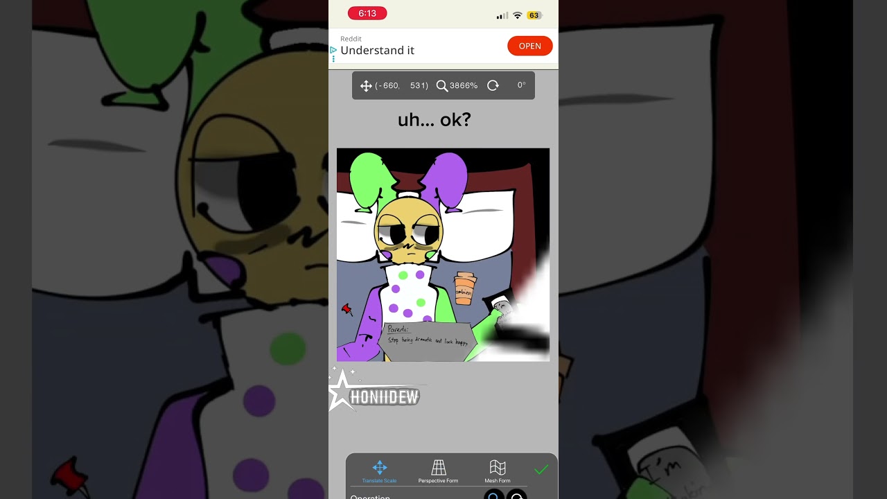 "draw your favorite characters with your problems!" ^^ 