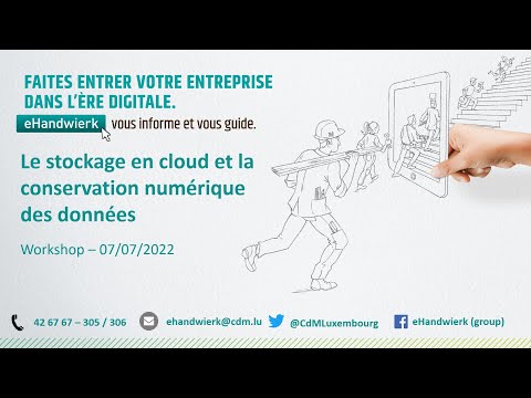 Webinar - Le stockage en cloud et la conservation numérique des données (07.07.2022)