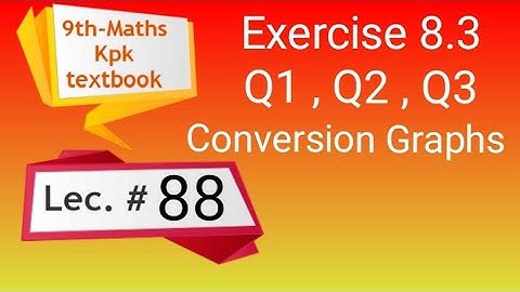 Exercise 8.3 , conversion graph , class 9 Maths pashto Tutor, Lecture 88 , Maths 9th