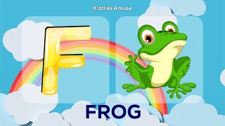 Letter F | Fish, Fan, Flower, Frog | Learn Letter F | KiddiesAmuse