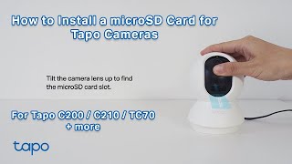 TP-Link | Tapo Guide | How to Install a microSD Card For Tapo C200 / C210 / TC70