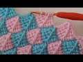 Easy Tunisian crochet zig zag baby blanket patterns for beginners - Crochet Blanket knitting Pattern