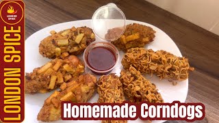 Homemade Corndogs | How To Make Homemade Corndogs | Easy Street Food Recipe | London Spice