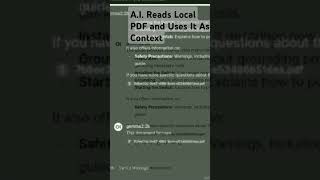 A.I. Reads Local PDF and Uses It As Context #llm #ai #ollama #rag #retrievalaugmentedgeneration