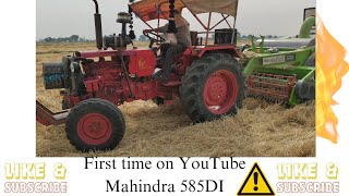 First time on YouTube Mahindra 585DI on straw reaper || Full detailed video ✅