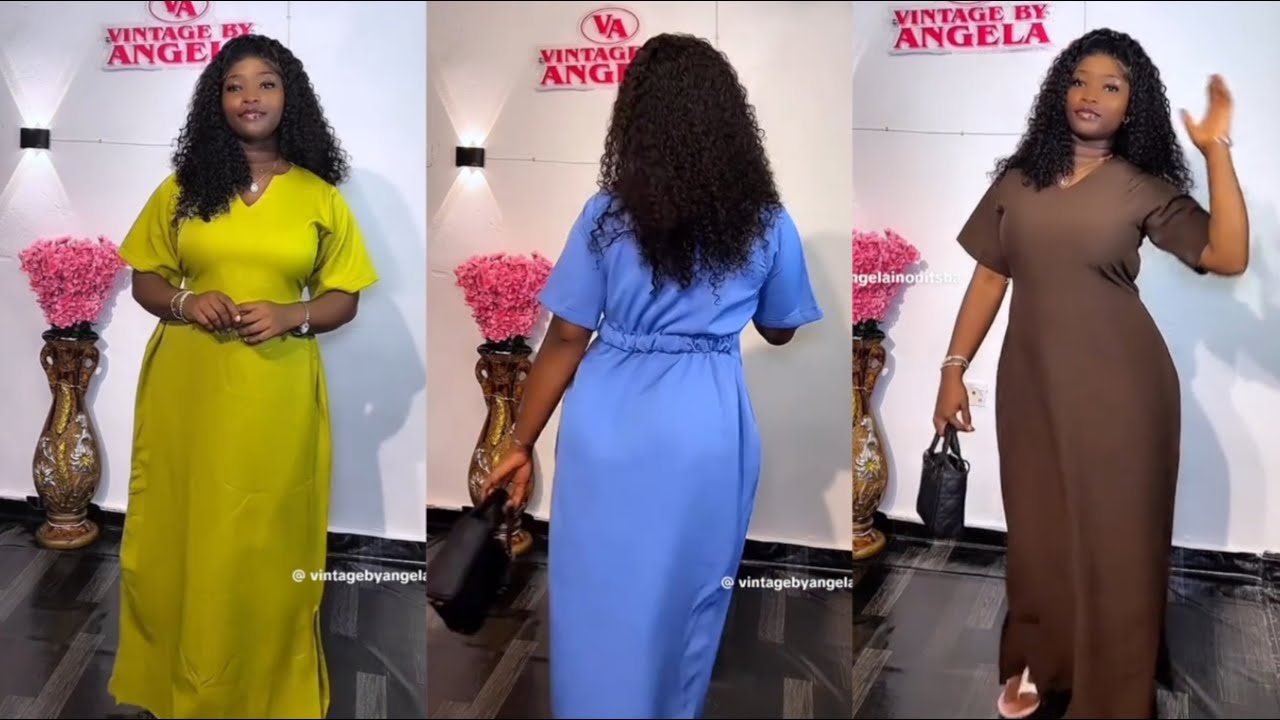 How To Cut And Sew The Trendy Straight Gown With Elastic Waist Snatch | Beginner Friendly