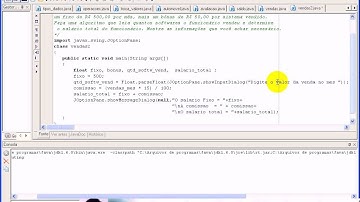 aula 993 Algoritmos e Logica de programação   Exerc Vendas II no Java