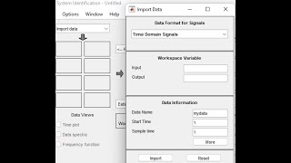System Identification from input and output data using MATLAB/SIMULINK