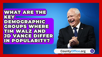 What Are the Key Demographic Groups Where Tim Walz and JD Vance Differ in Popularity?