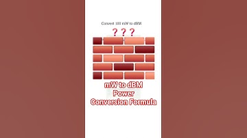 100 mW to dBM Conversion Formula #electricalengineeringxyz #electricalengineering