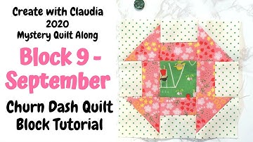How to Make a 6 1/2" Churn Dash Quilt Block - Free Pattern