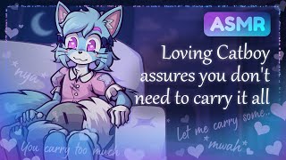 ASMR 🩵 You Don't Need to Carry It All (M4A, Affirmations, Kisses, Headpats)