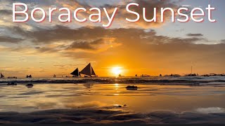HD - PERFECT Boracay Sunset with Crashing Waves Sounds - 2023