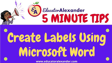 Create Labels Using Microsoft Word