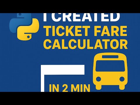 🚍 Ticket Fare Calculator in Python | Create in Just 2 Minutes | Python Project for Beginners