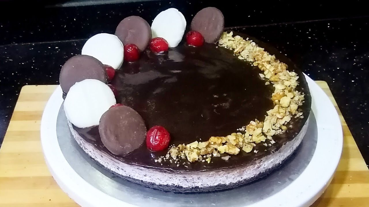 #تشيز كيك ببديل بسكوت الاوريو والشيكولاته بدون جيلاتين بطريقه اقتصاديه اول جزء من  انواع اللتشيز كيك