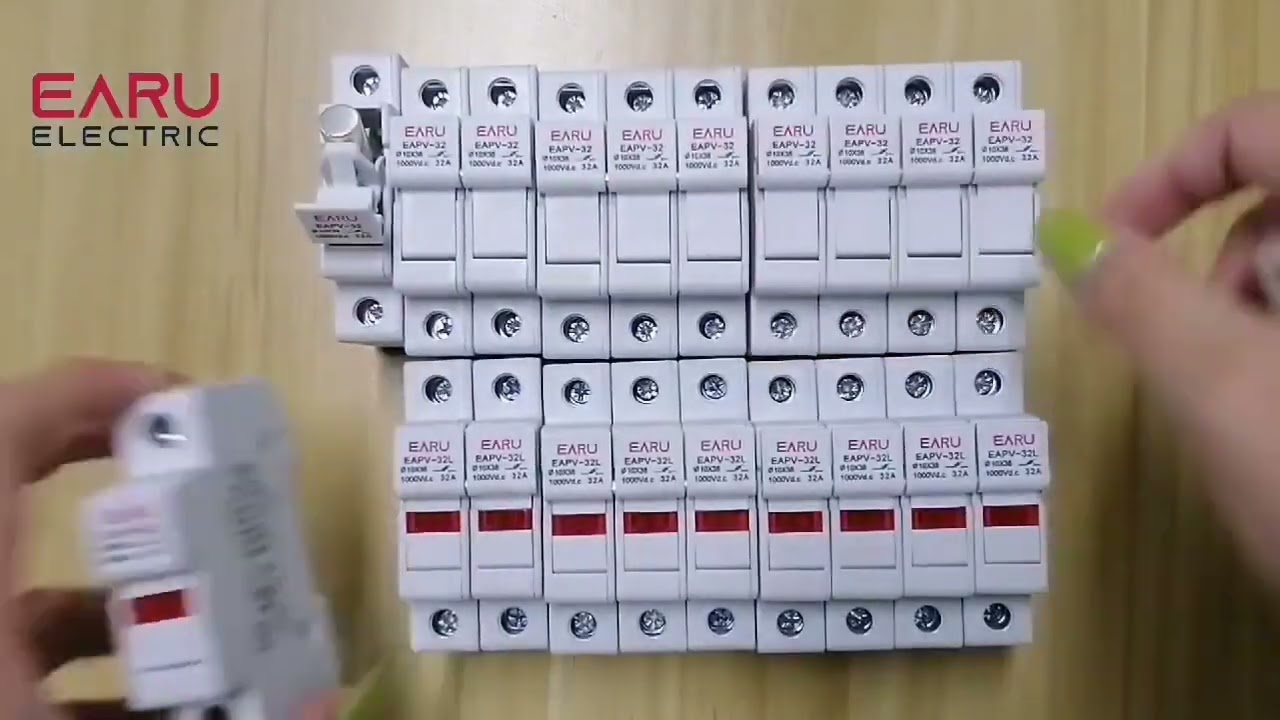 One Set 2P Parallel DC Fuse Holder 10*38mm High Voltage Solar