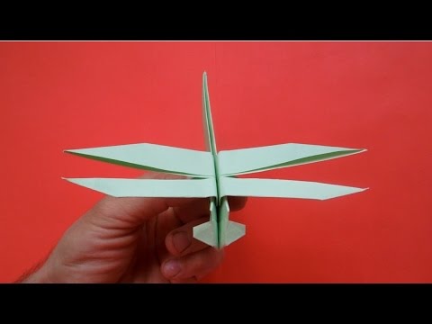 Hvordan man laver en dragonfly ud af papir. Origami dragonfly. Origami dragonfly